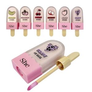 S.he Makeup Grape Cruelty Free Light Purple Buttery Soft Popsicle Lip Gloss